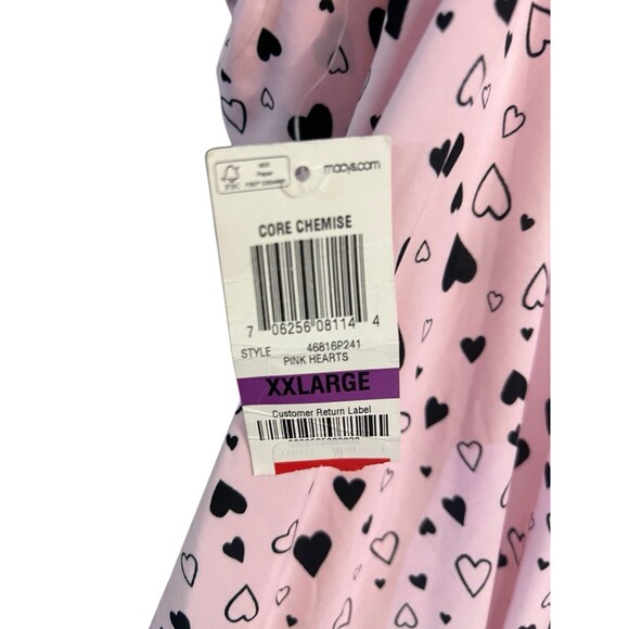 Jenni By Jenni Moore Women's Size 2XL Intimates Pink Hearts Core Chemise NEW - Picture 5 of 7
